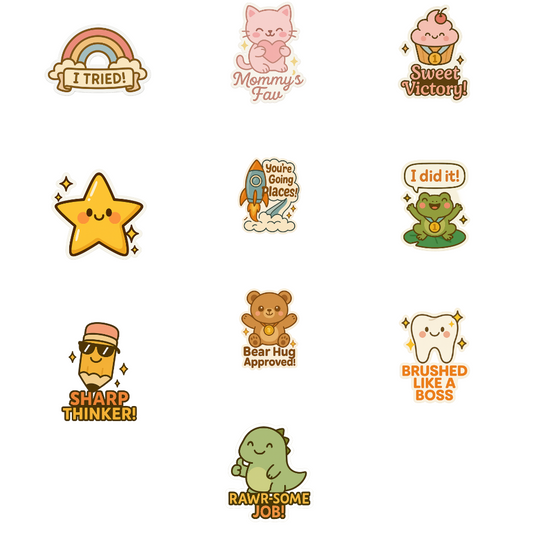 🧸 Tiny High Fives – Reward Sticker Pack